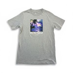 NikeYouth Boy’s Heather Gray Tee with Tropical Print
